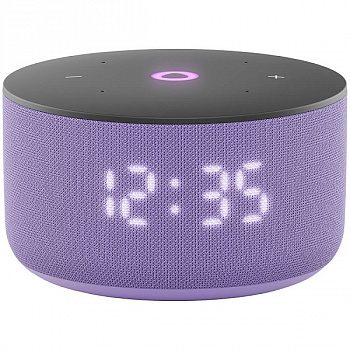 Умная колонка Яндекс Станция Мини 3 с часами и Алисой лиловая